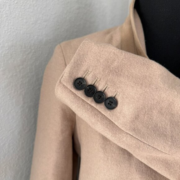 ALL SAINTS Lyla Camel Tan Wool Blend Coat Sz 8 - Picture 12 of 15